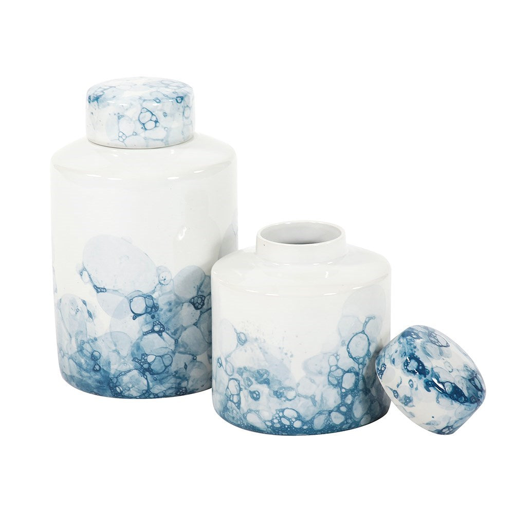 Blue and White Porcelain Tea Jar, Small