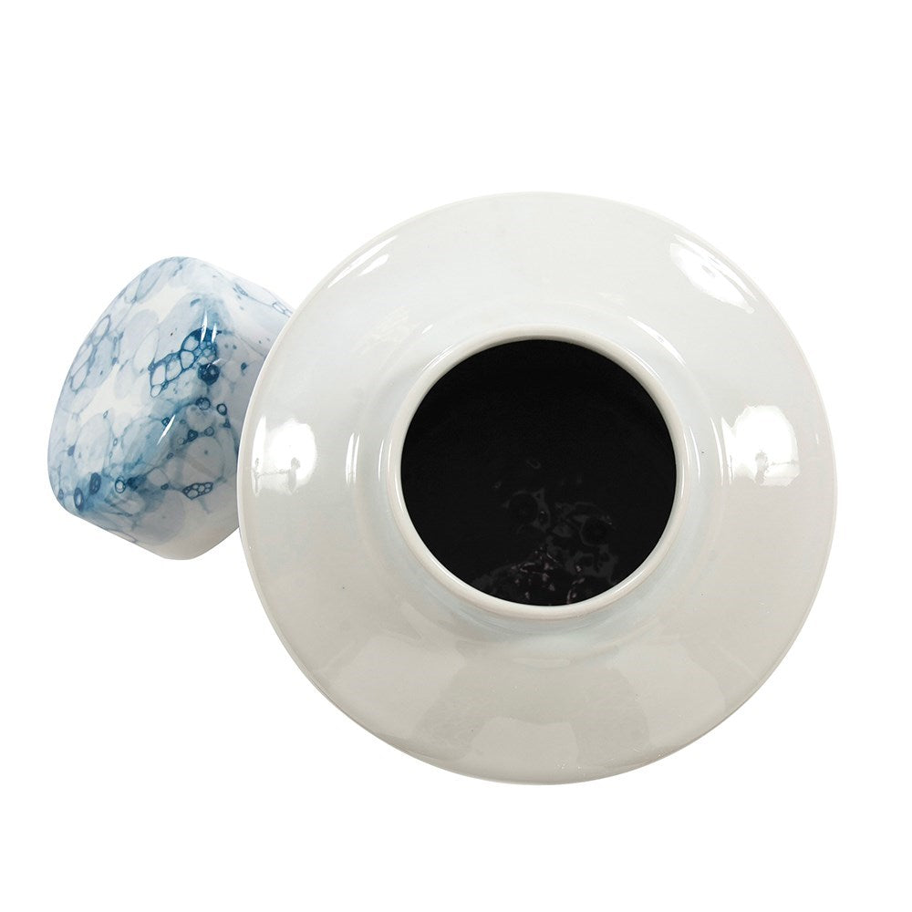 Blue and White Porcelain Tea Jar, Large