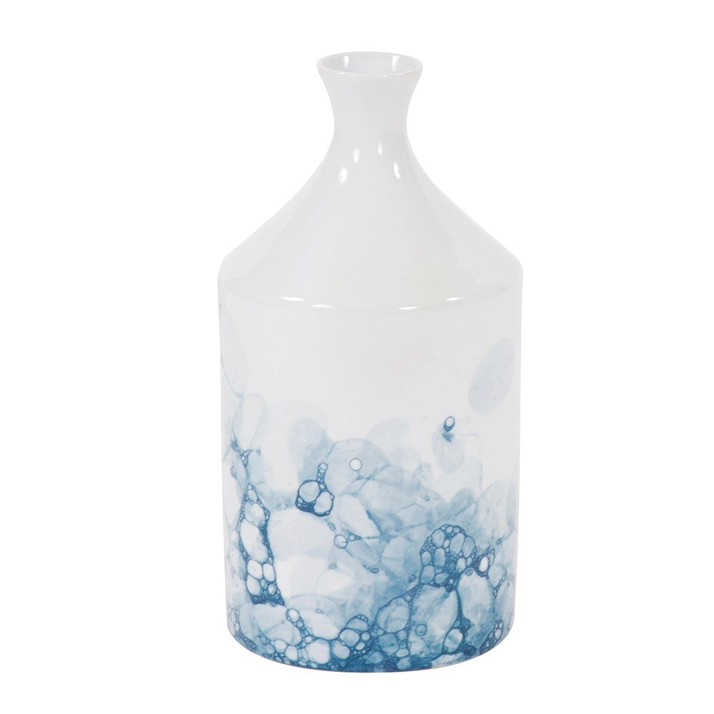 Blue and White Porcelain Bottle Vase, Large