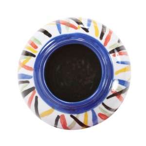 Color Web Ceramic Cylindrical Vase, Small