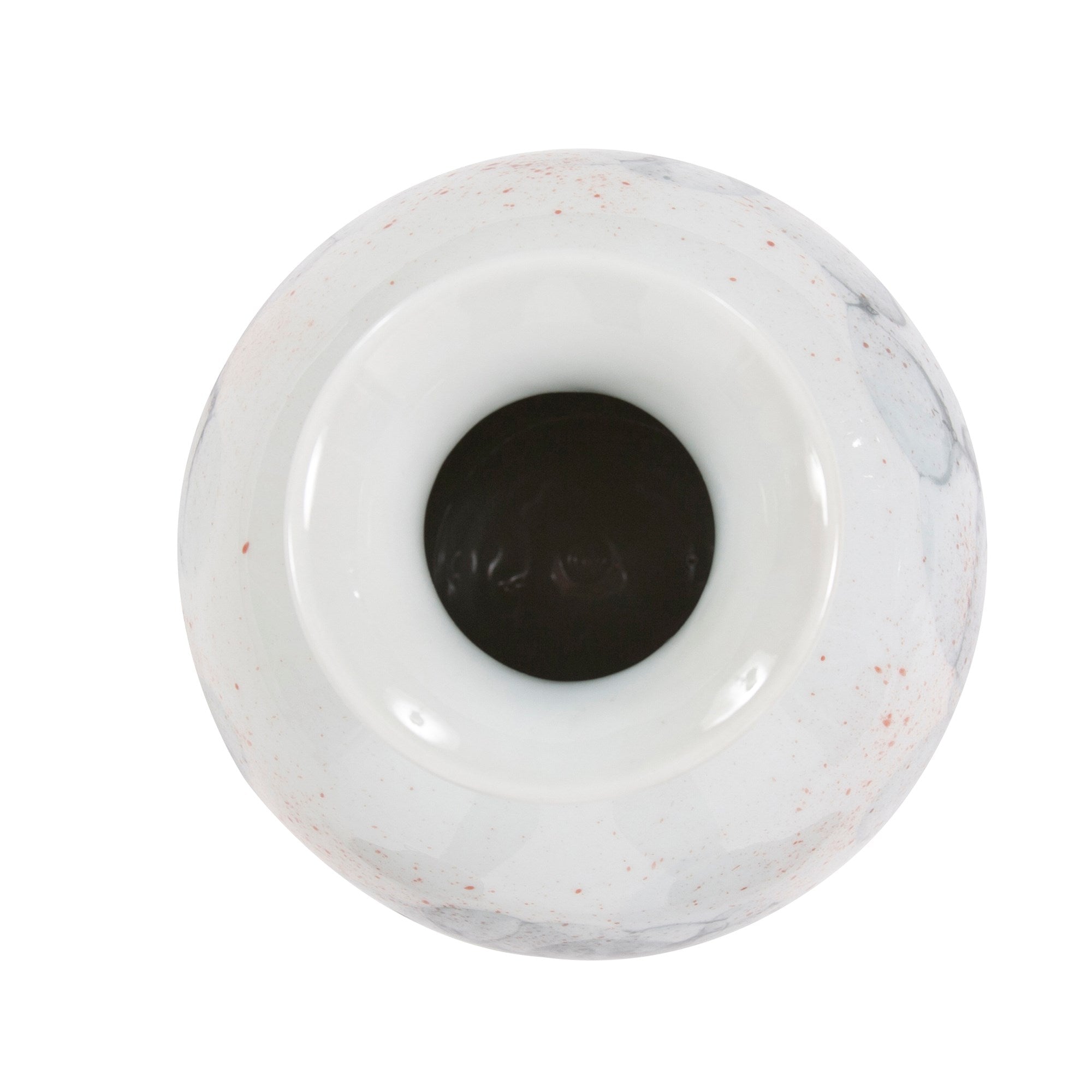 Gray and White Soap Bubble Porcelain Vase, Medium