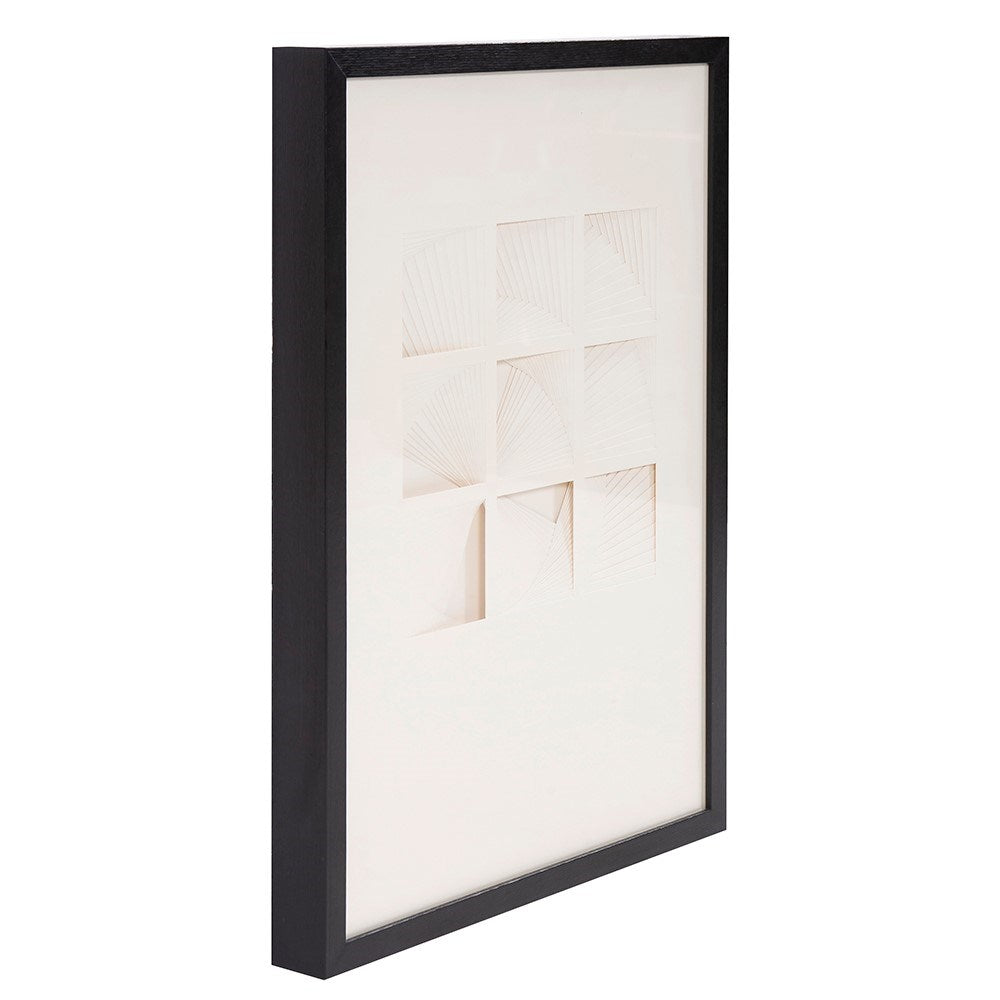 Dimensional Paper Squares Shadowbox Art