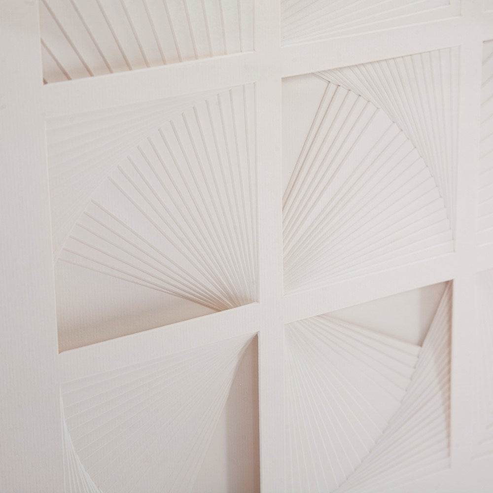 Dimensional Paper Squares Shadowbox Art