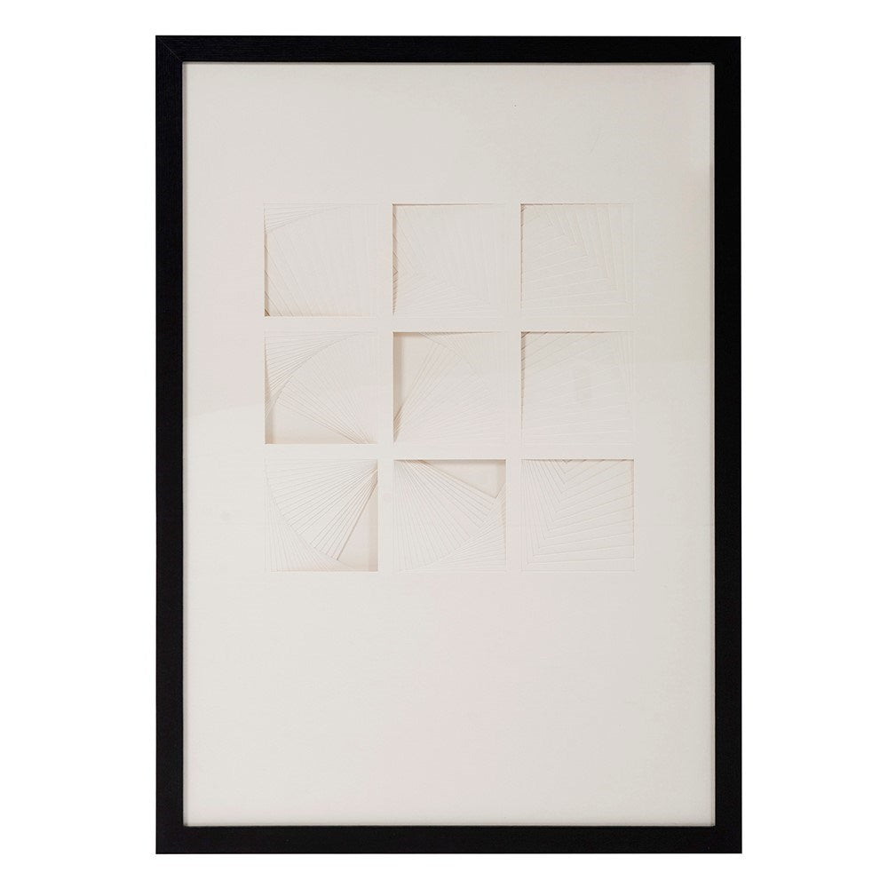 Dimensional Paper Squares Shadowbox Art