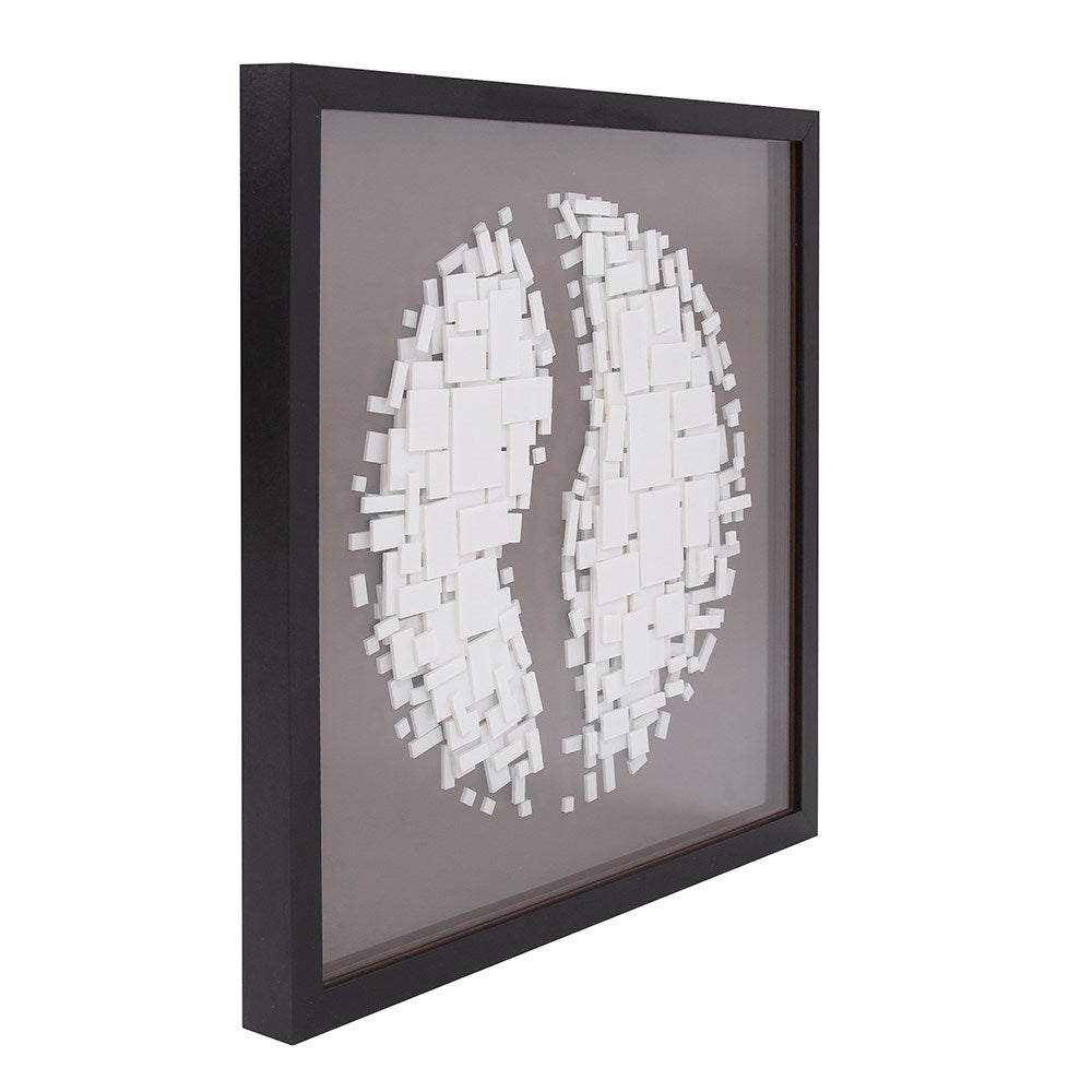 Abstract Paper Globe Shadowbox Art