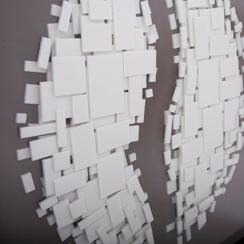 Abstract Paper Globe Shadowbox Art