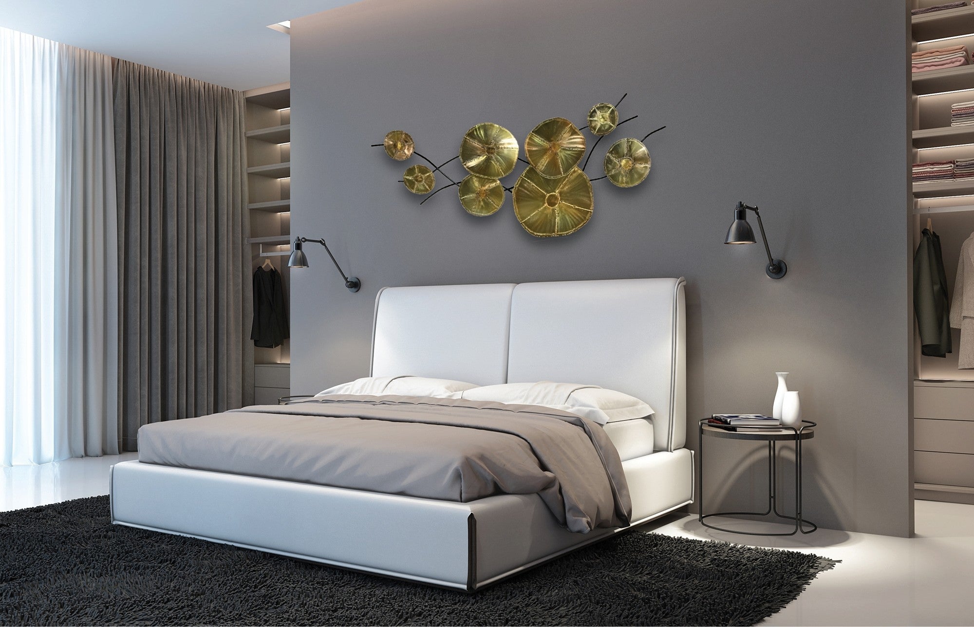 Golden Bloom Wall Art