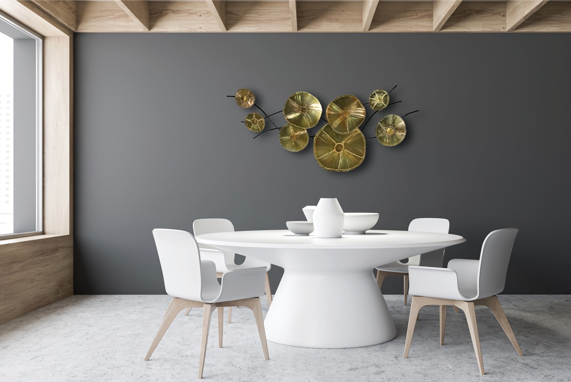Golden Bloom Wall Art