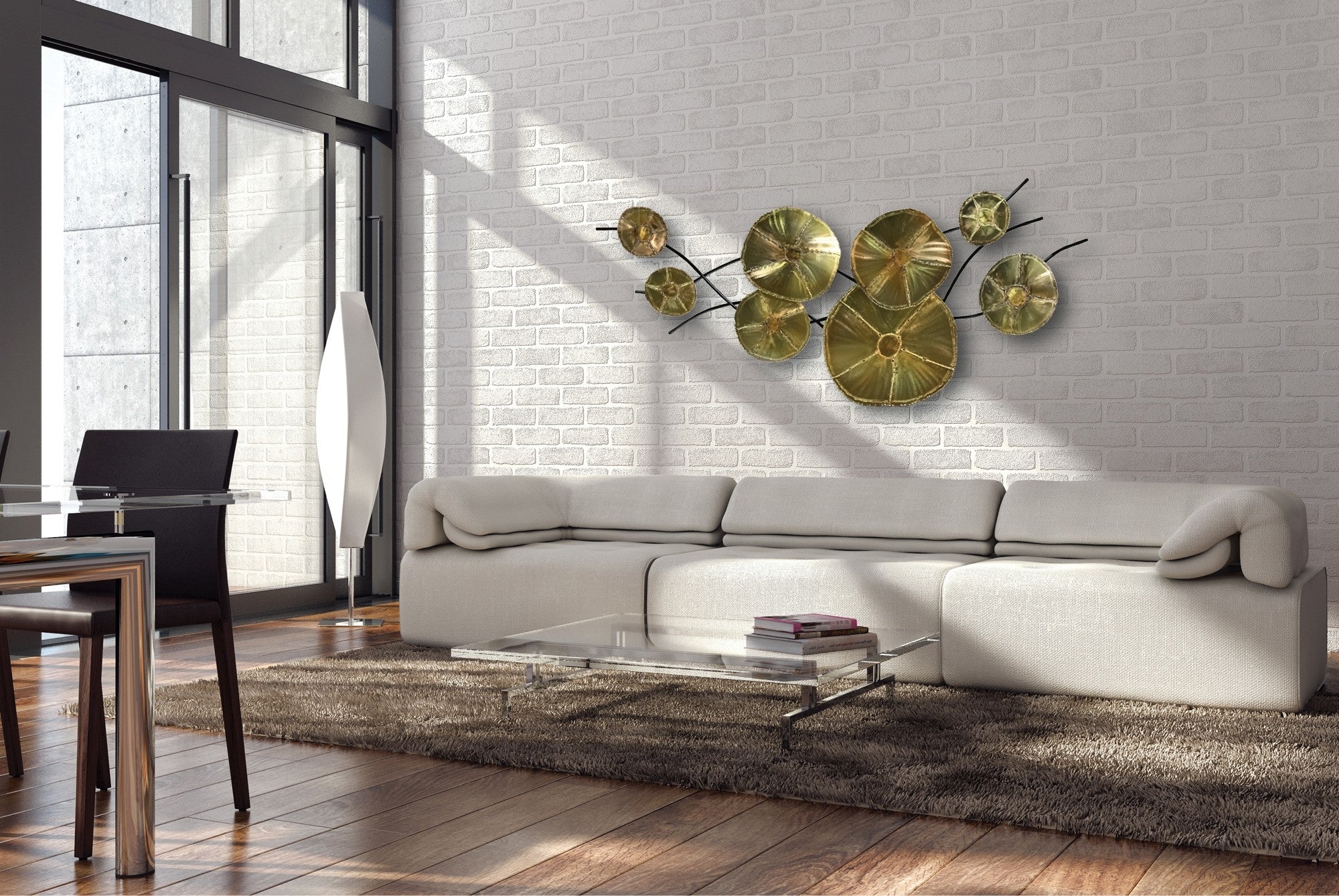 Golden Bloom Wall Art