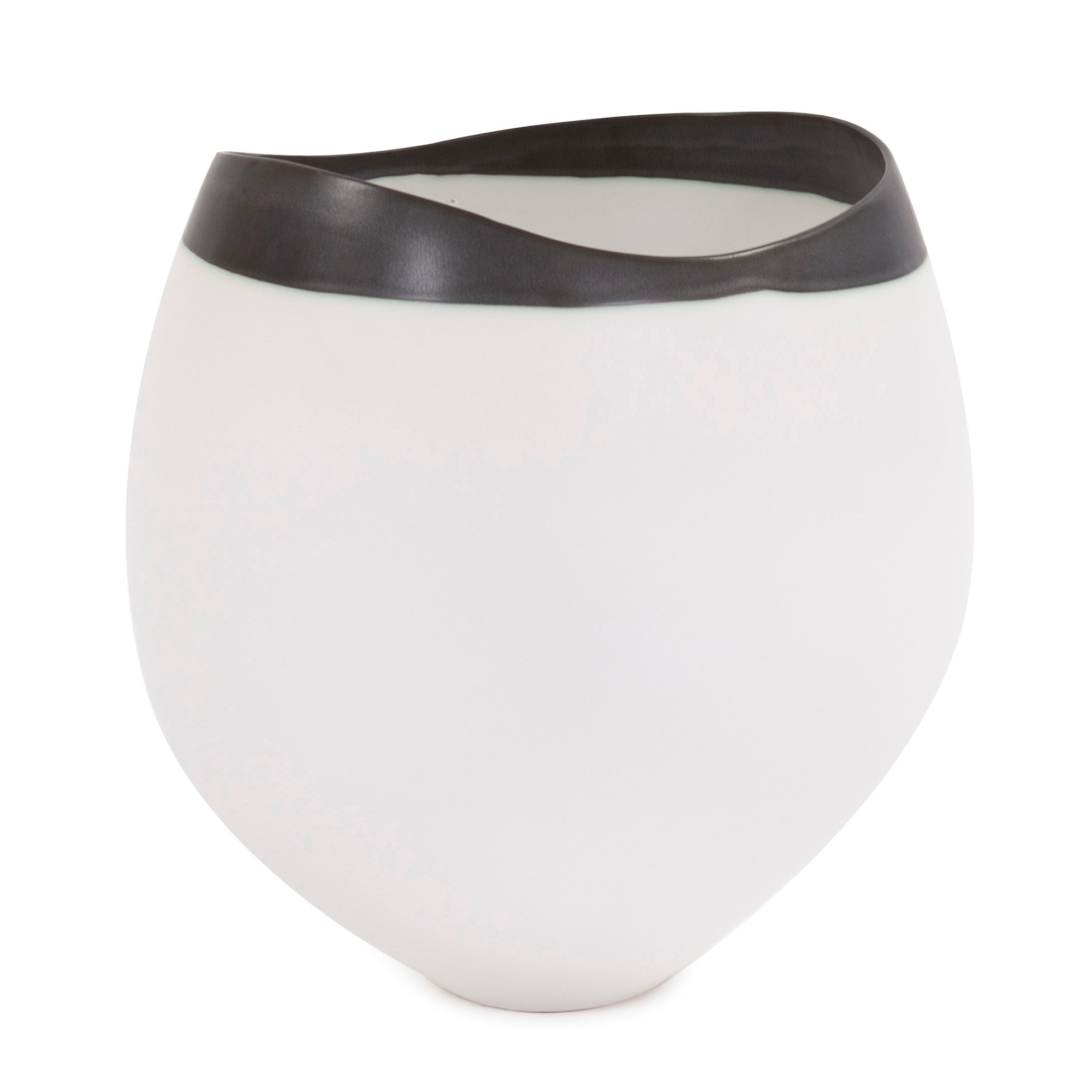Eclipse White Ceramic Vase, Large