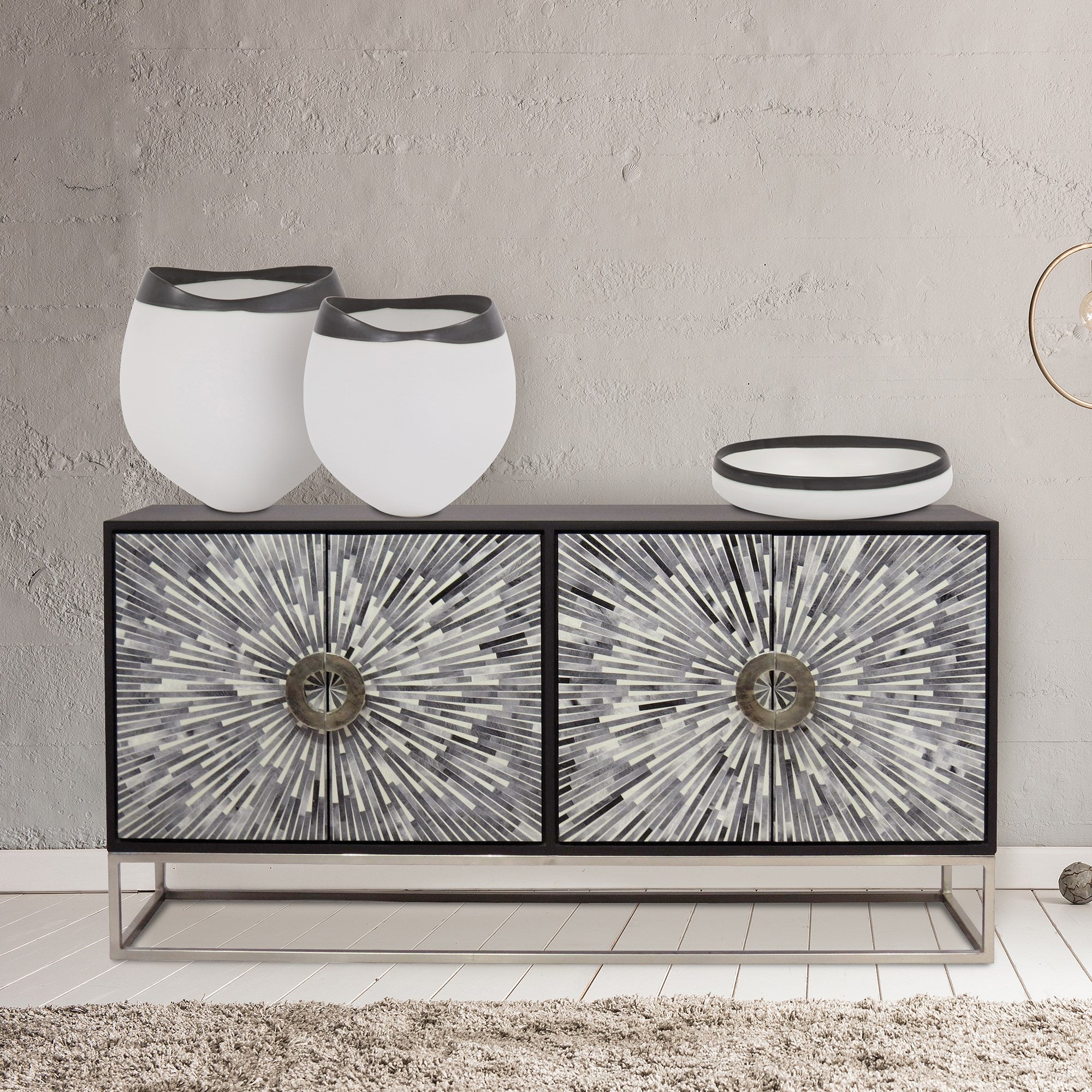 Eclipse White Ceramic Decorative Bowl