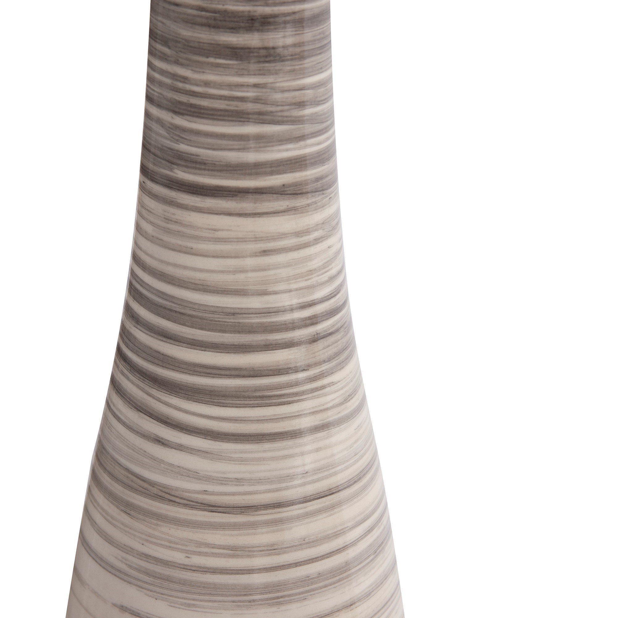 Ombre Striped Ceramic Floor Vase, Large