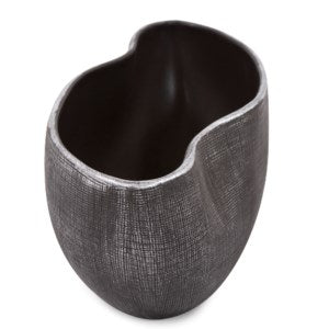 Textured Black Free Formed Ceramic Bowl