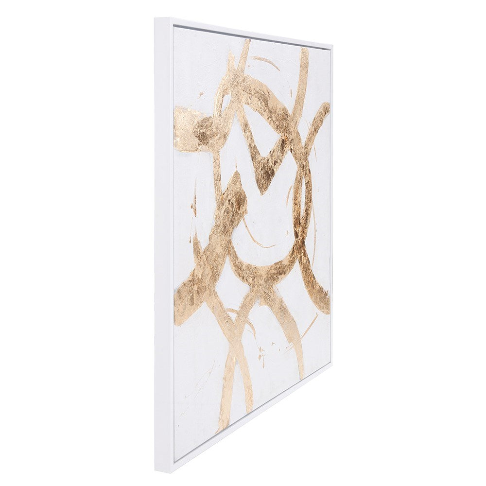 Ballare Canvas Hand Painted Original Art - White