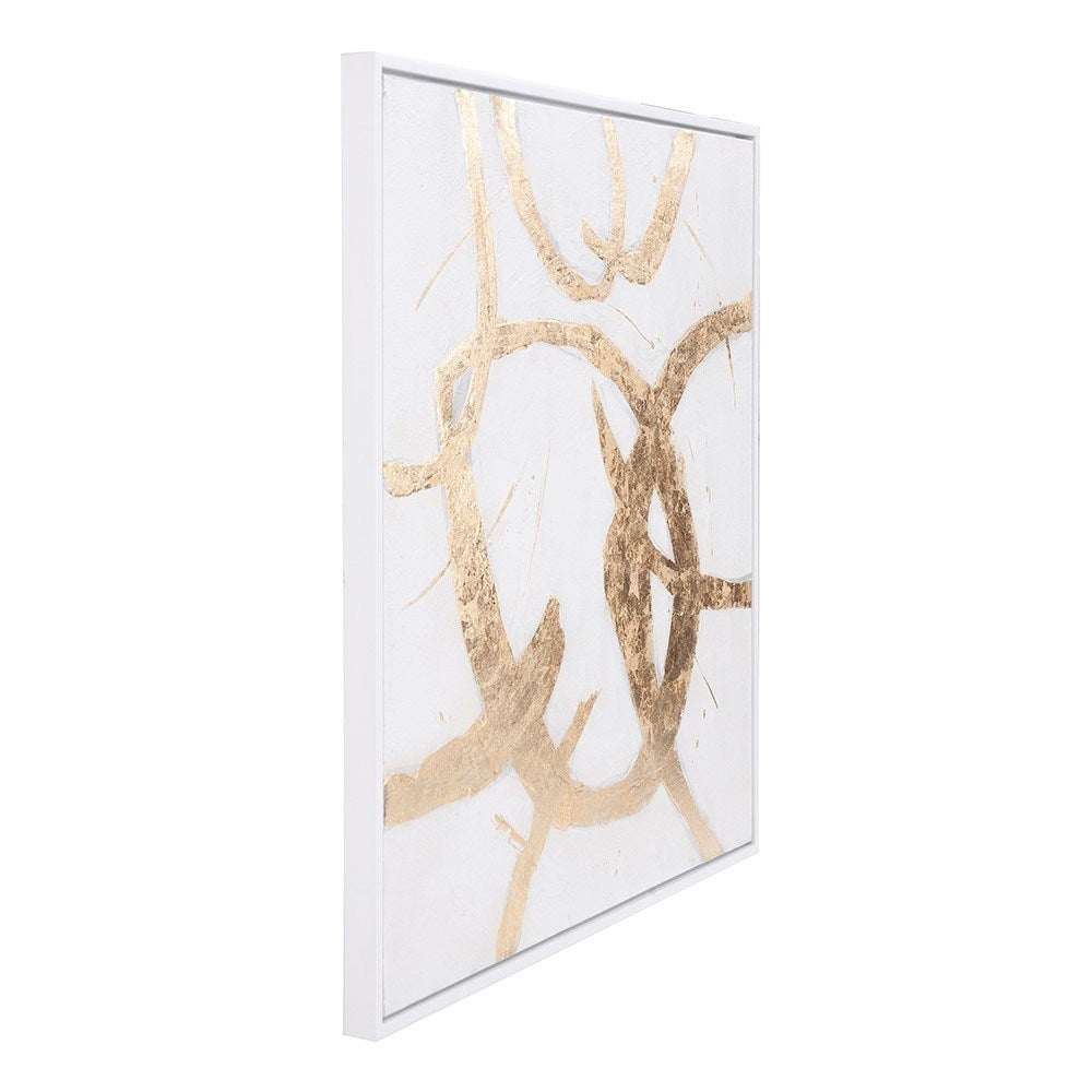 Ballare Canvas Hand Painted Original Art - White