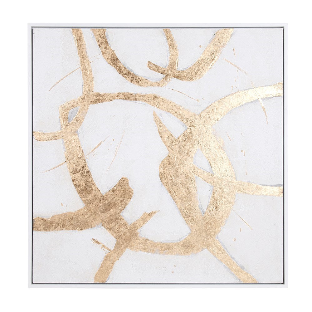 Ballare Canvas Hand Painted Original Art - White