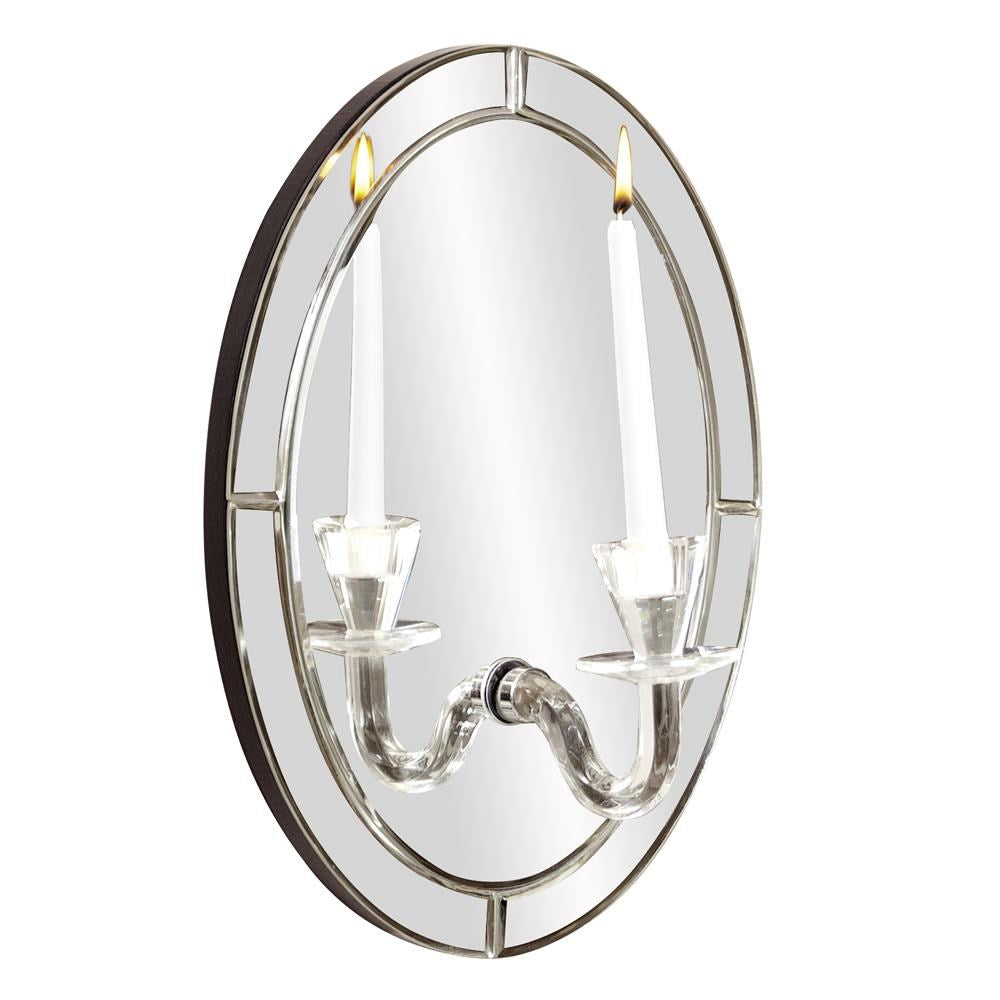 Opal Mirror with Candle Holder