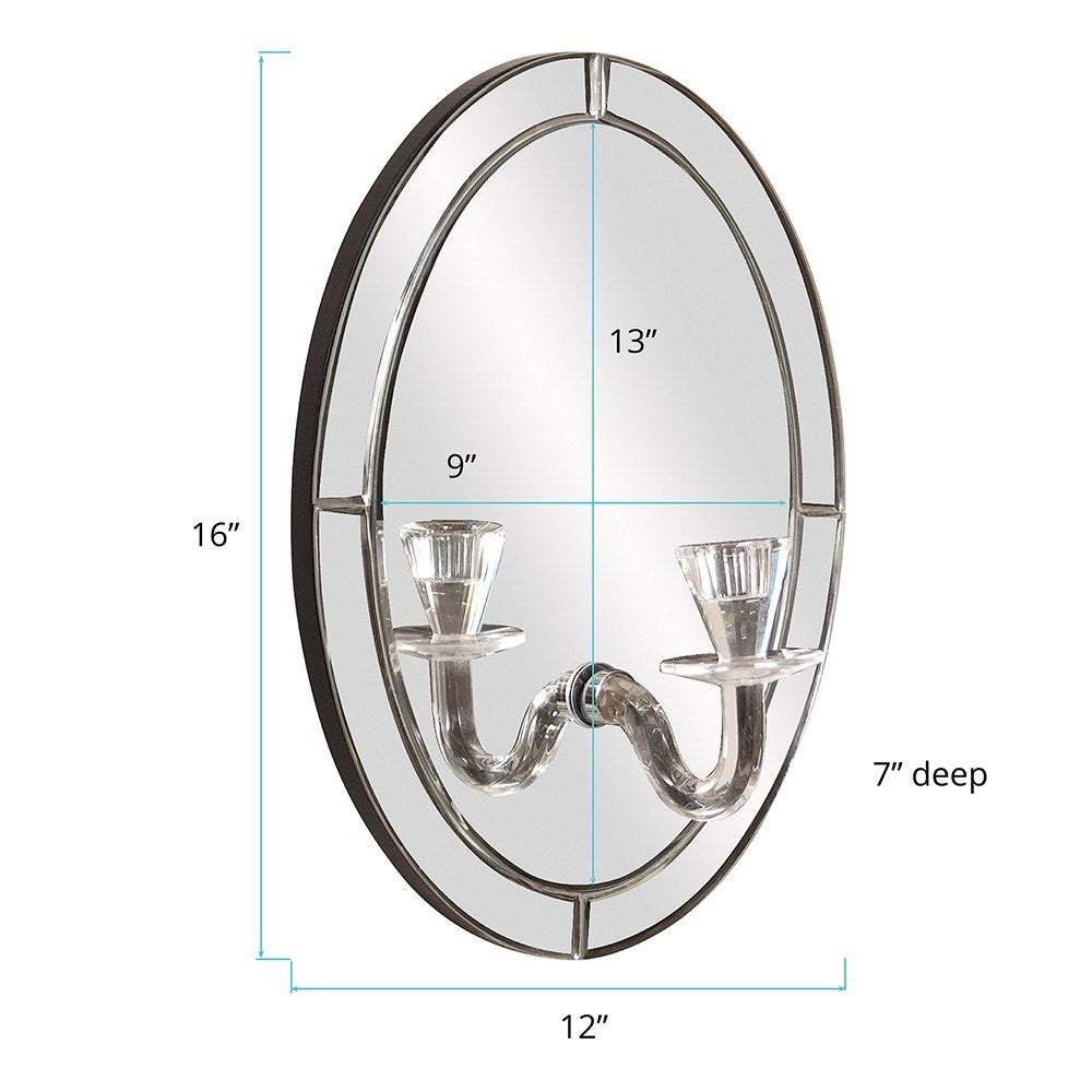 Opal Mirror with Candle Holder