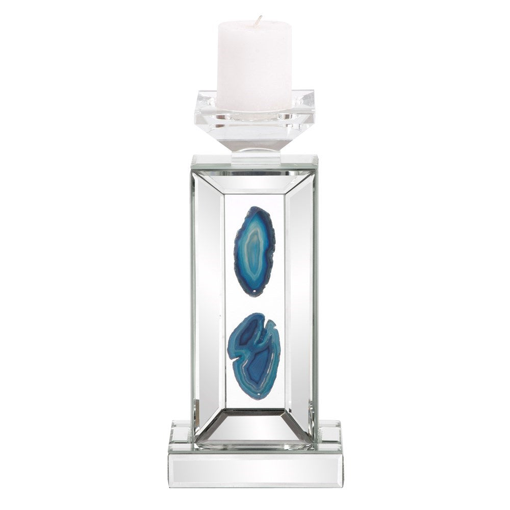 Turquoise Geode Candle Holder Small