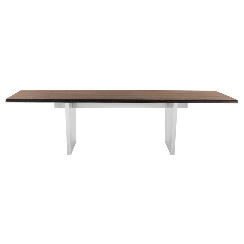 Aiden 112" Seared Oak Wood - Brushed Dining Table