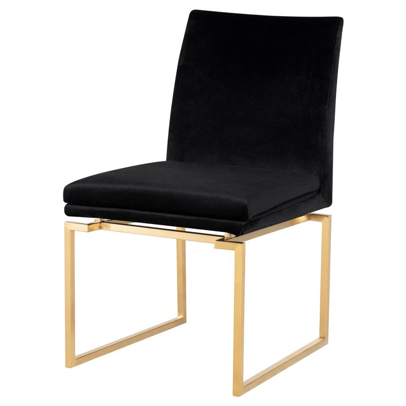 Savine BlackGold Dining Chair Urban Manor