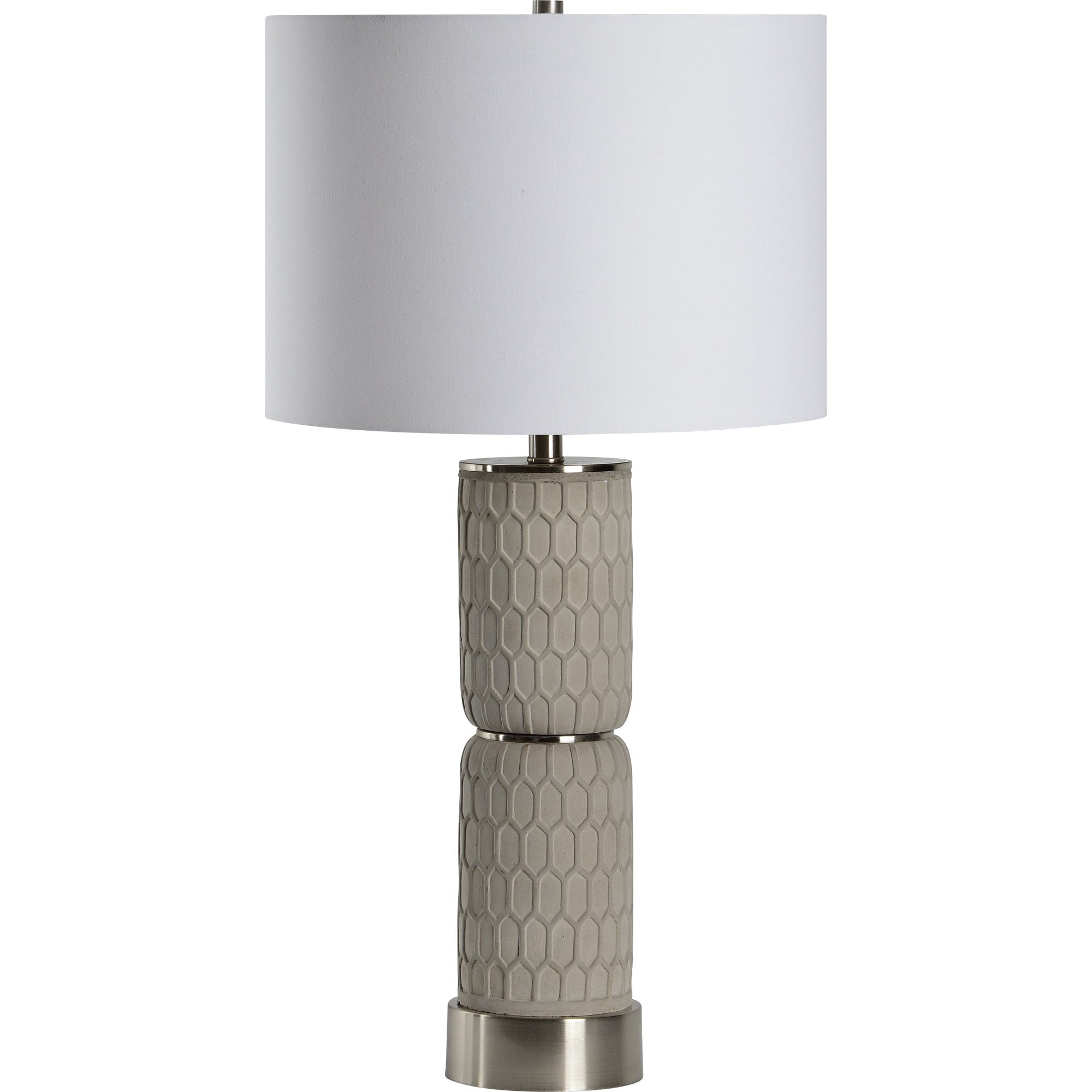 Kanata 16" Grey Cement - Iron Table Lamp