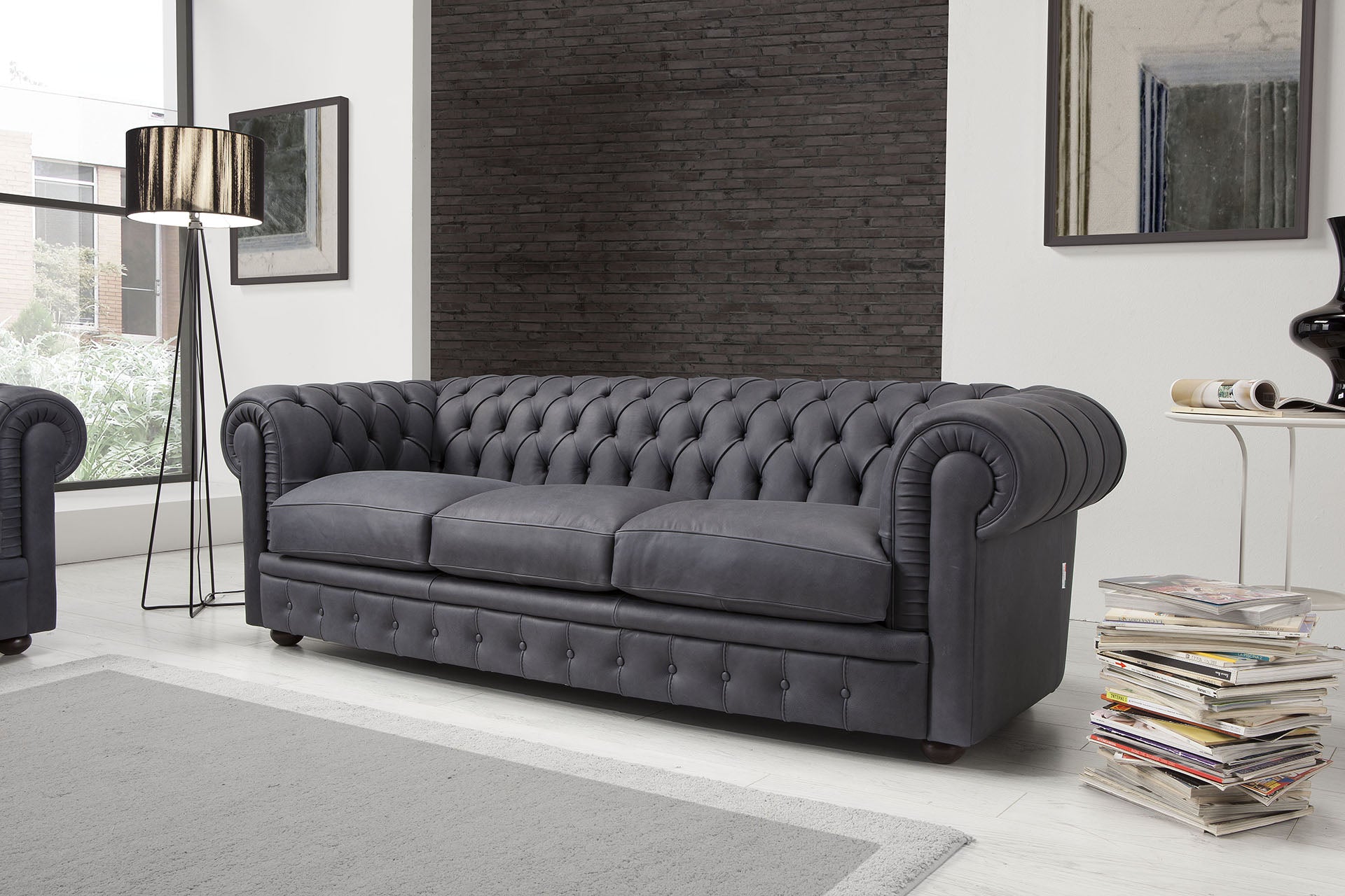 Sir William 3-Seater Leather Sofa