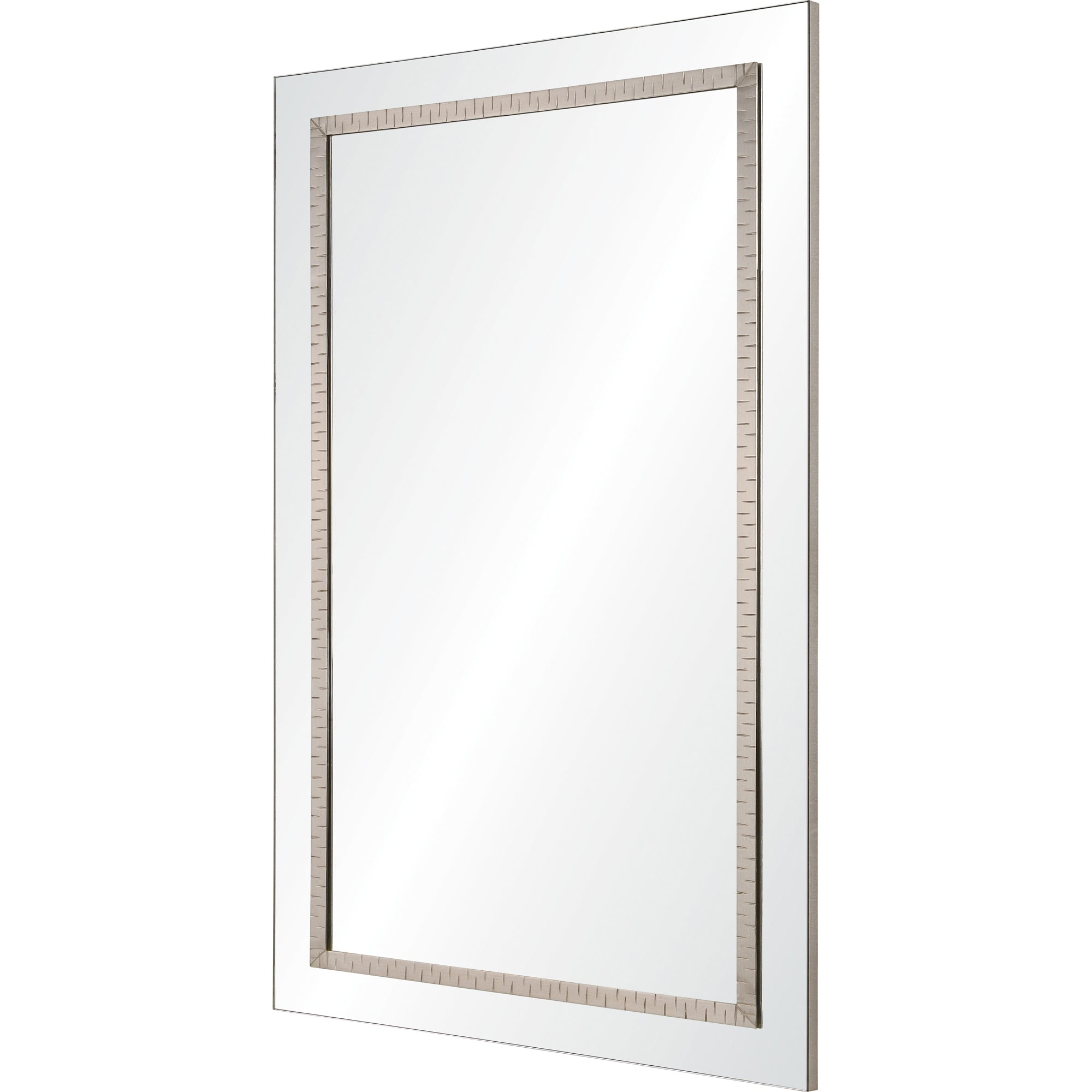 Shanton 24" Polished - Iron - Satin Nickel Mirror