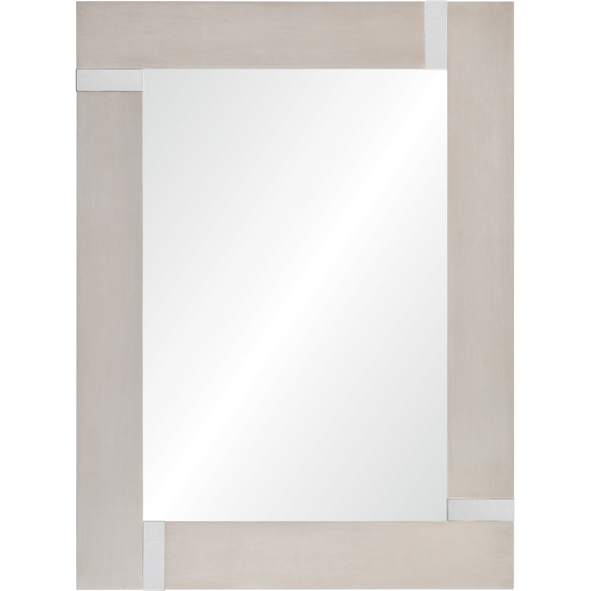 Capiz 30" Silver Leaf - Chrome Mirror
