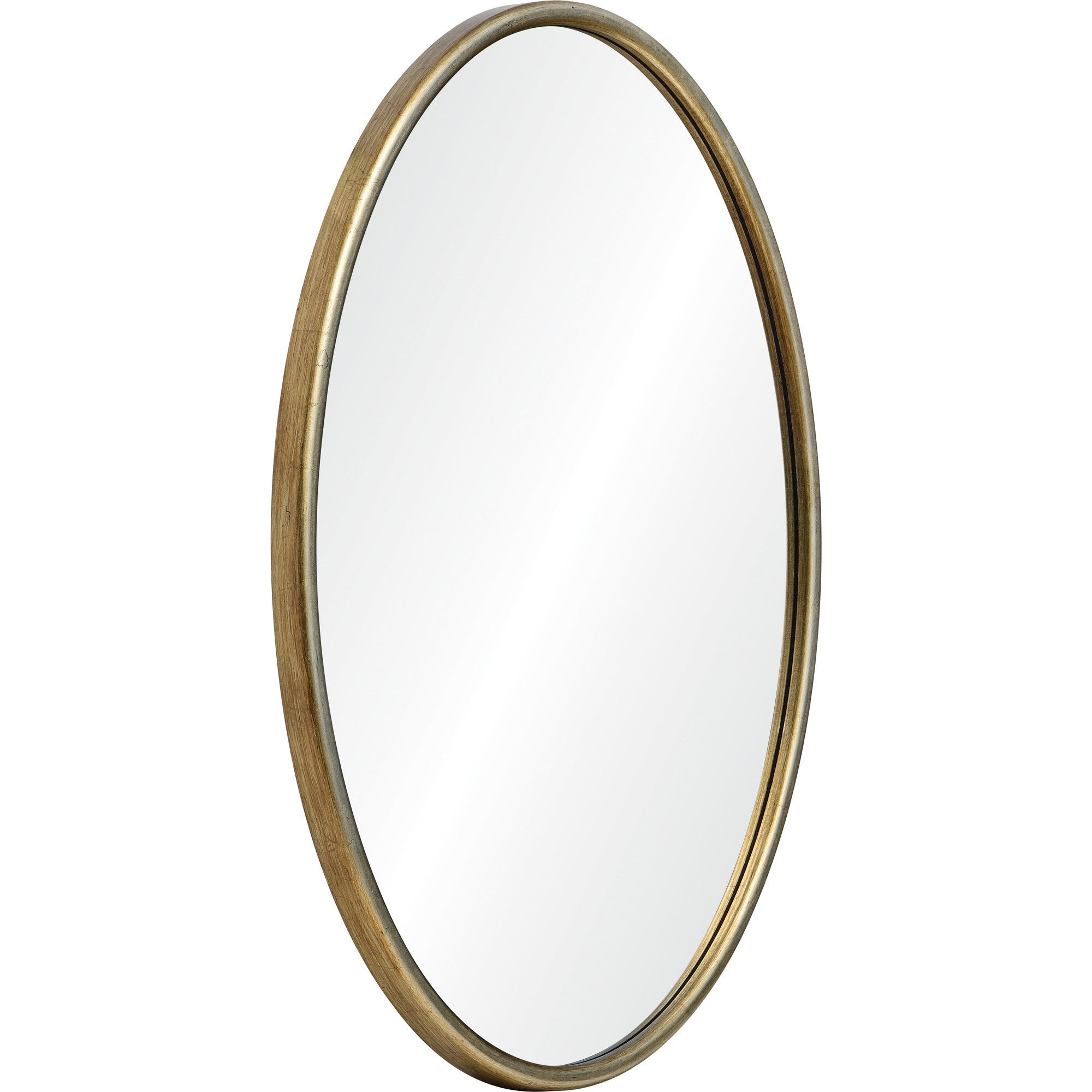 Sablon 24" Brushed Champagne Leaf Mirror