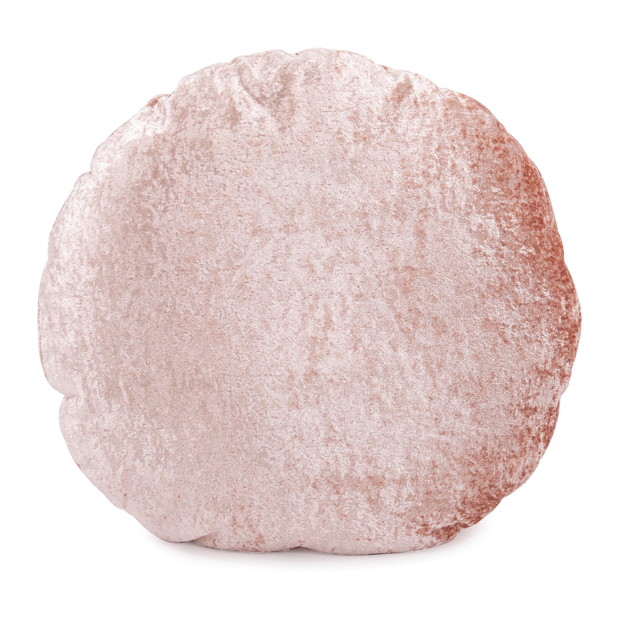 Amaron Rose Dust Crushed Velvet Round Pillow- 18"