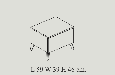 Vega 2-Drawer Nightstand