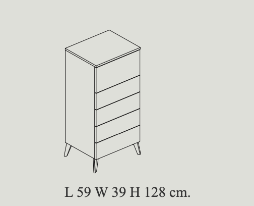 Sirio 5-Drawer Chest of Drawers