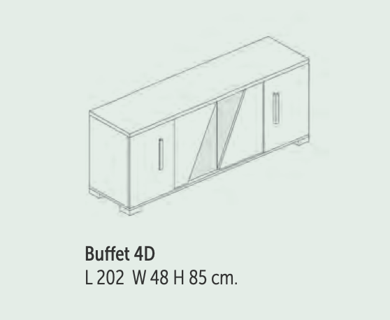 Lisa 4-Door Buffet