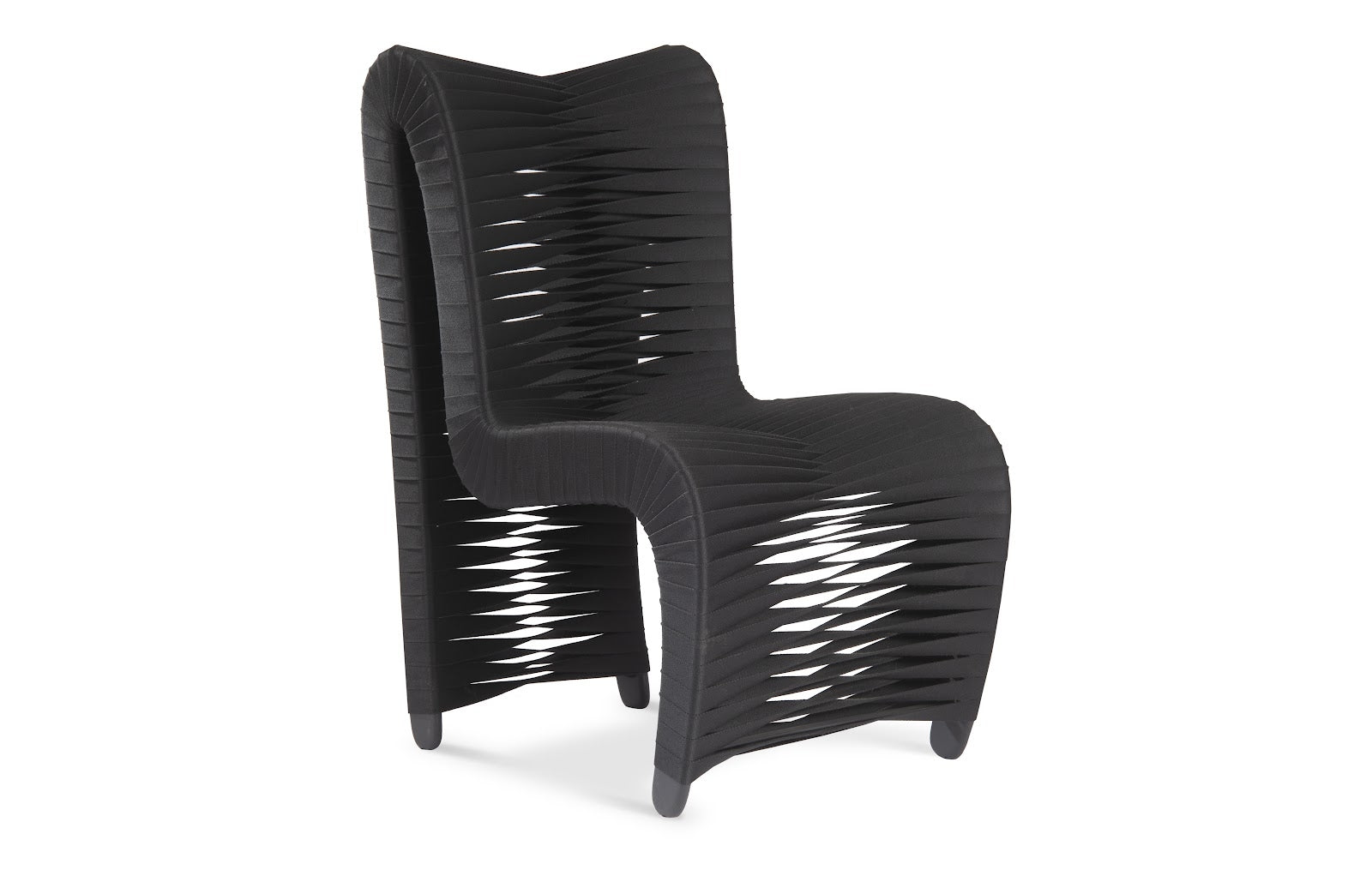 Seat Belt Dining Chair, High Back Black/Black