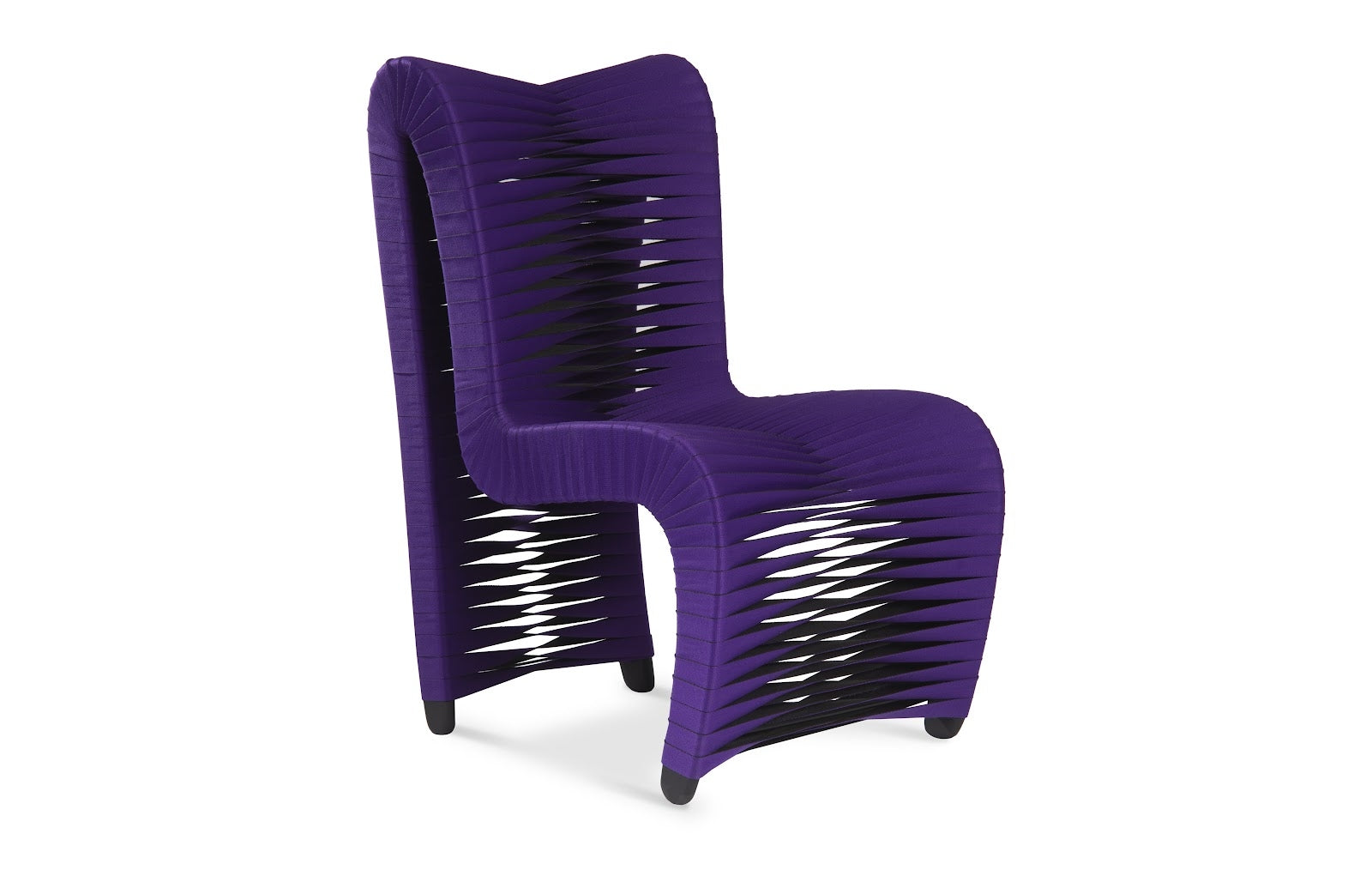 Seat Belt Dining Chair, High Back Purple
