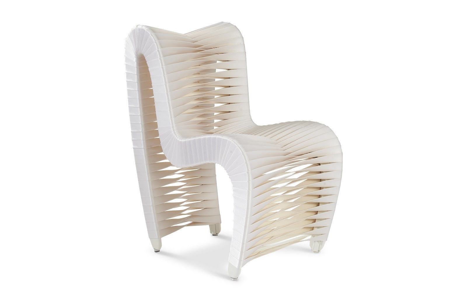 Seat Belt Dining Chair, White/Off-White