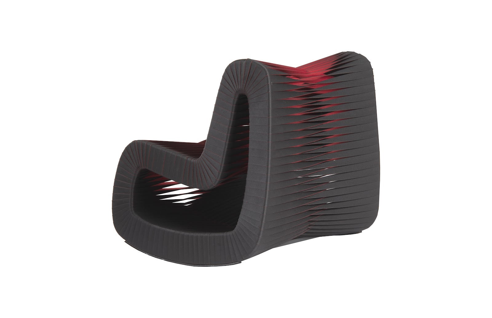 Seat Belt Rocking Chair, Black/Red