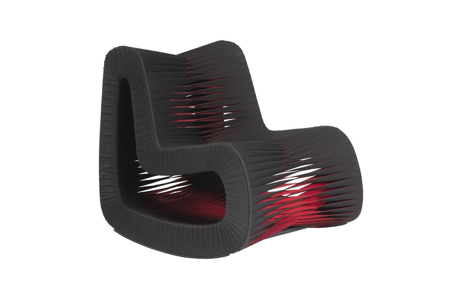 Seat Belt Rocking Chair, Black/Red