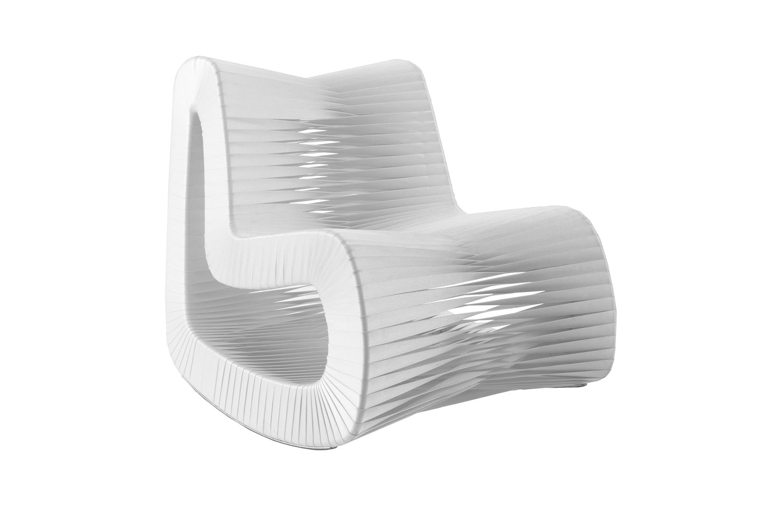 Seat Belt Rocking Chair, White