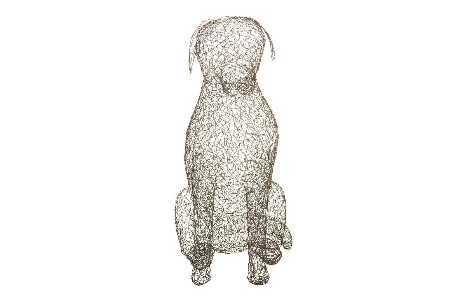 Crazy Wire Retriever Sculpture, Large