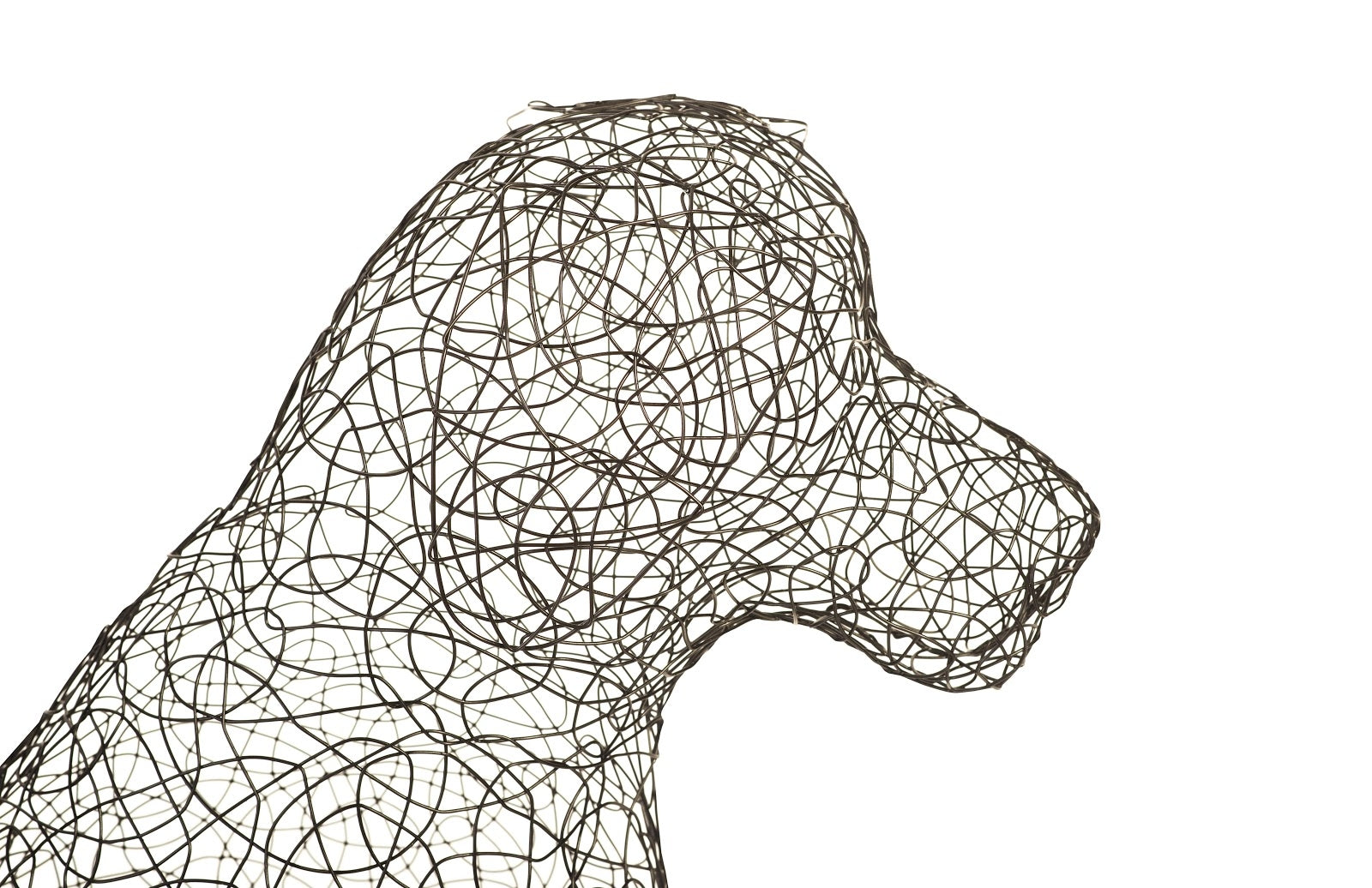 Crazy Wire Retriever Sculpture, Large