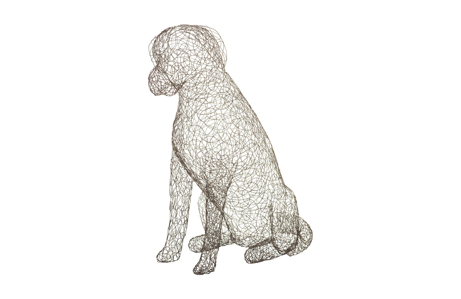 Crazy Wire Retriever Sculpture, Large