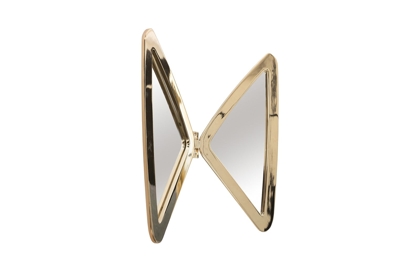 Butterfly Mirror, Plated Brass Finish