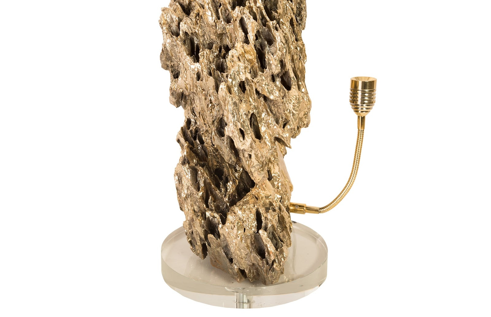 Stalagmite Lamp Polished Brass, MD, Glass Base