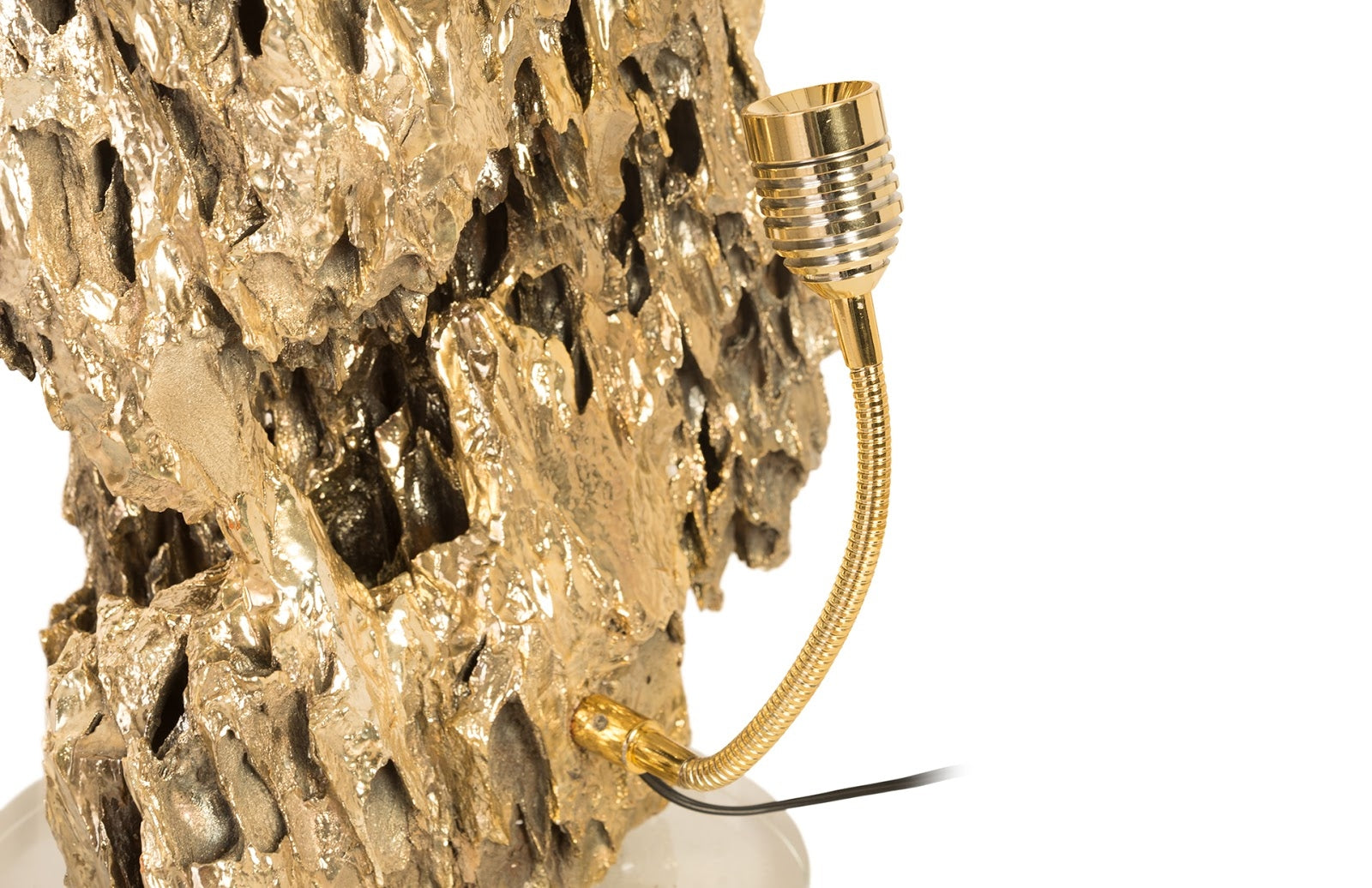 Stalagmite Lamp Polished Brass, MD, Glass Base