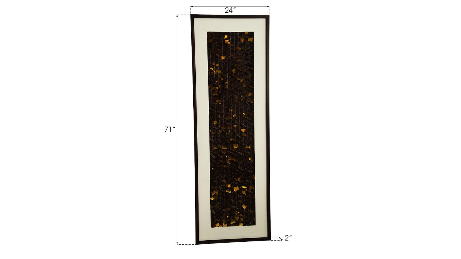 Flicker Wall Art, Rectangle, Black/Gold