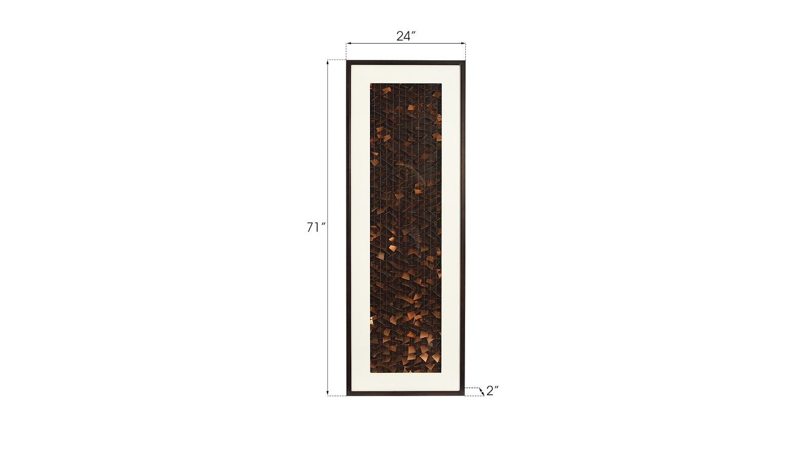 Flicker Wall Art, Rectangle, Black/Copper