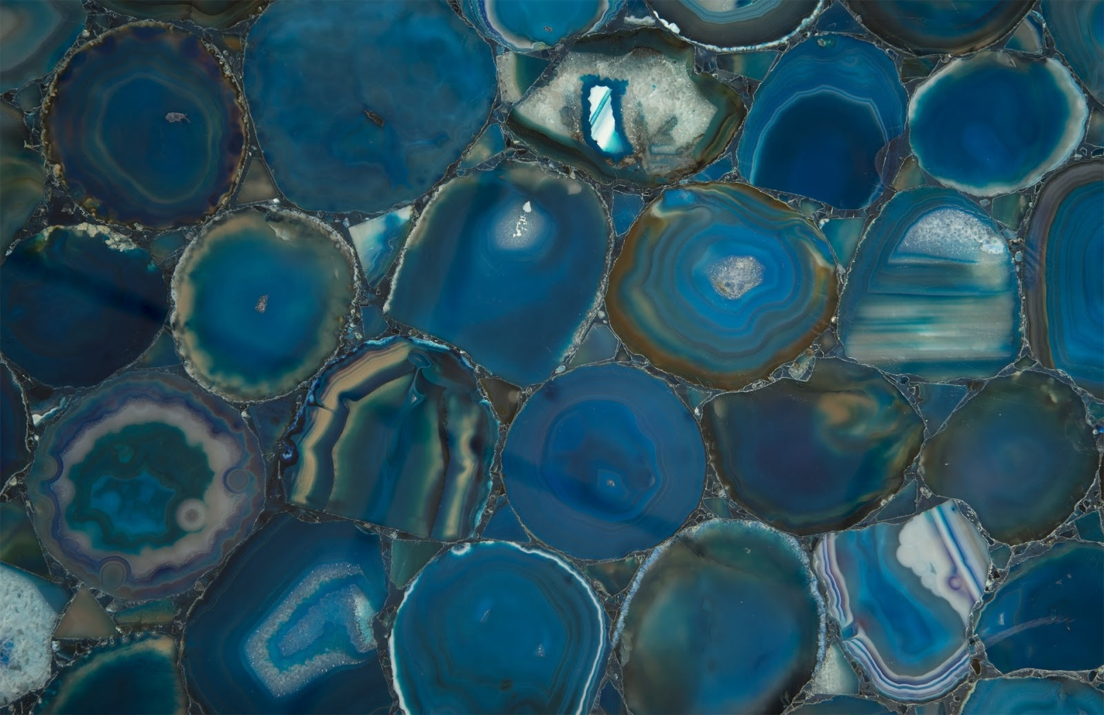 Agate Coffee Table Stainless Steel Base