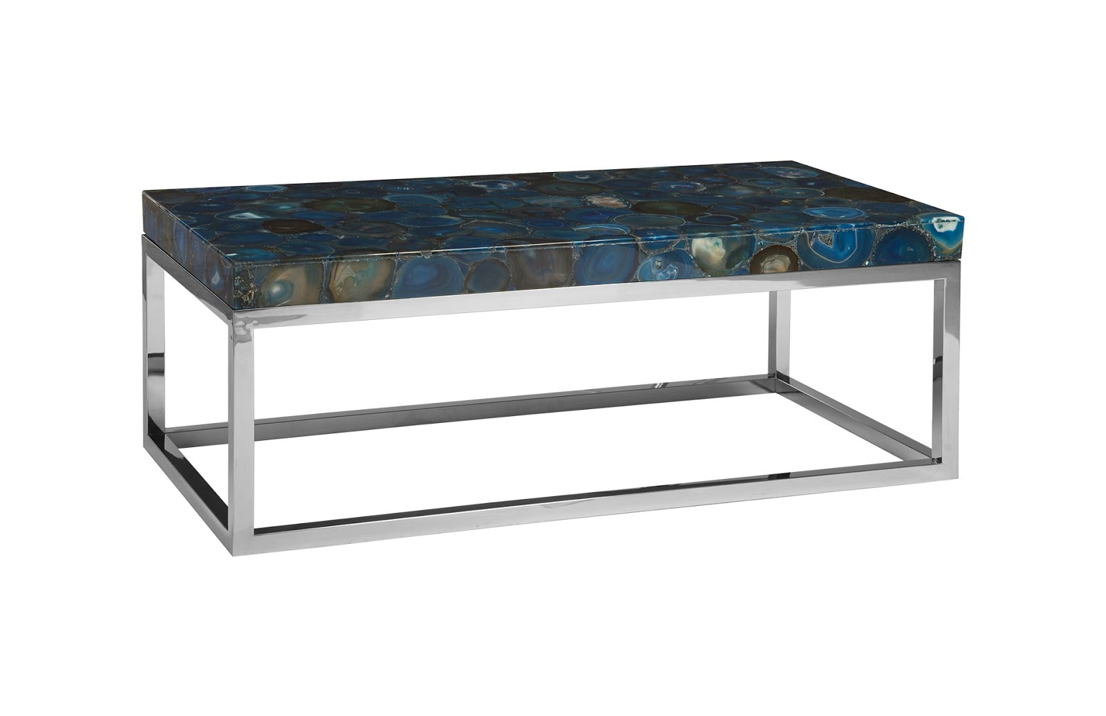 Agate Coffee Table Stainless Steel Base